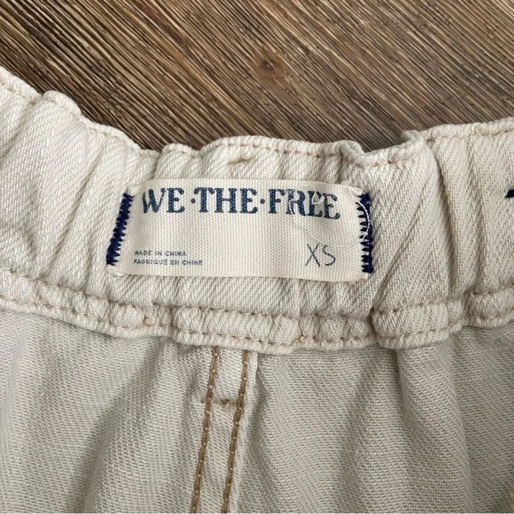 We the Free Free People Cream Wide-Leg Denim Pants XSMALL - Picture 7 of 10